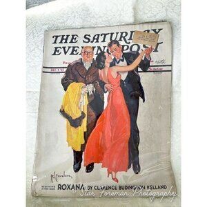 Saturday Evening Post December 7, 1935 R.J. Cavaliere Art Vintage Illustration